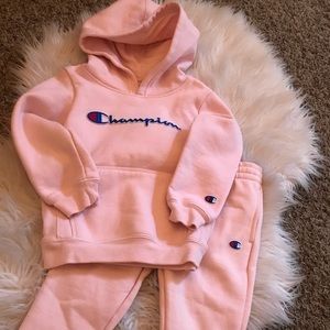 Champion toddler girls sweatshirt and sweatpants